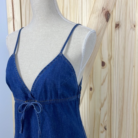 Tommy Jeans Denim Empire Waist Sundress Size M EUC - Picture 6 of 11